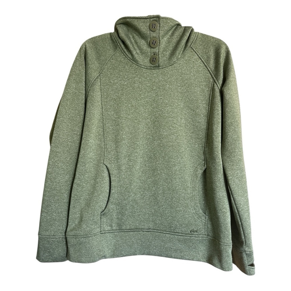 Kavu Women’s Triple Buttom Cowl Neck Top, XL